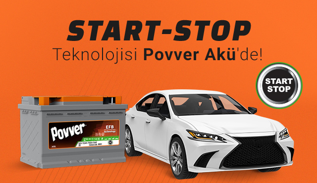 START-STOP Teknolojisi Povver Akü'de!
